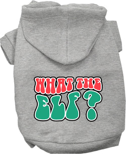 Christmas Dog Hoodie for Pets 20-115 Pounds, "What The Elf"