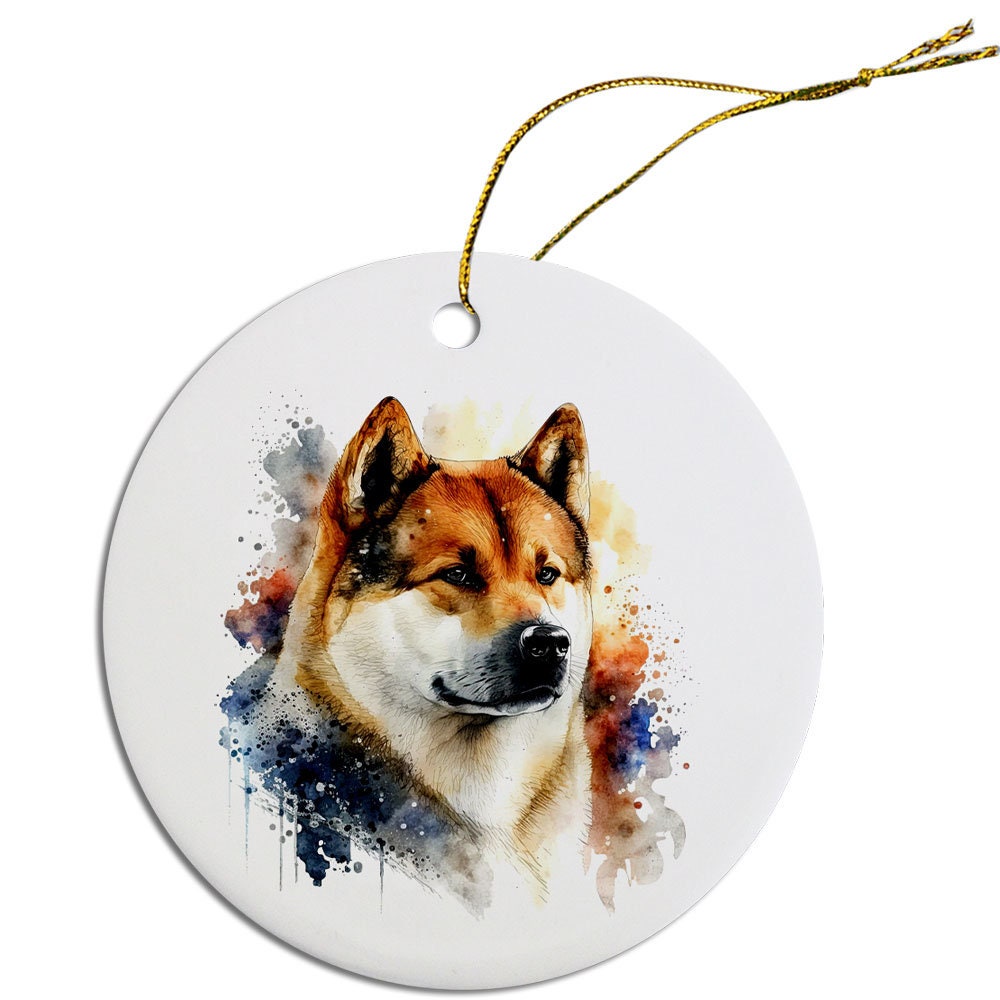 Dog Breed Specific Round Christmas Ornament, 