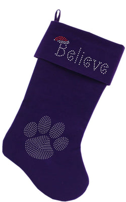 Christmas Stocking Rhinestone, "Believe"