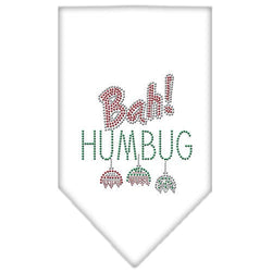 Christmas Pet and Dog Bandana Rhinestone, "Bah Humbug"