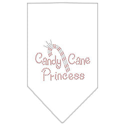 Christmas Pet and Dog Bandana Rhinestone, "Candy Cane Princess"