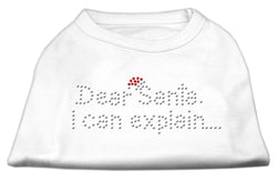 Christmas Pet Dog & Cat Shirt Rhinestone, "Dear Santa, I Can Explain"