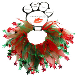 Christmas Pet, Dog and Cat Smoocher Pet Necklace, "Candy Cane Fuzzy, Christmas Bells, Christmas Fuzzy Wuzzy, Christmas Bones or Stars"