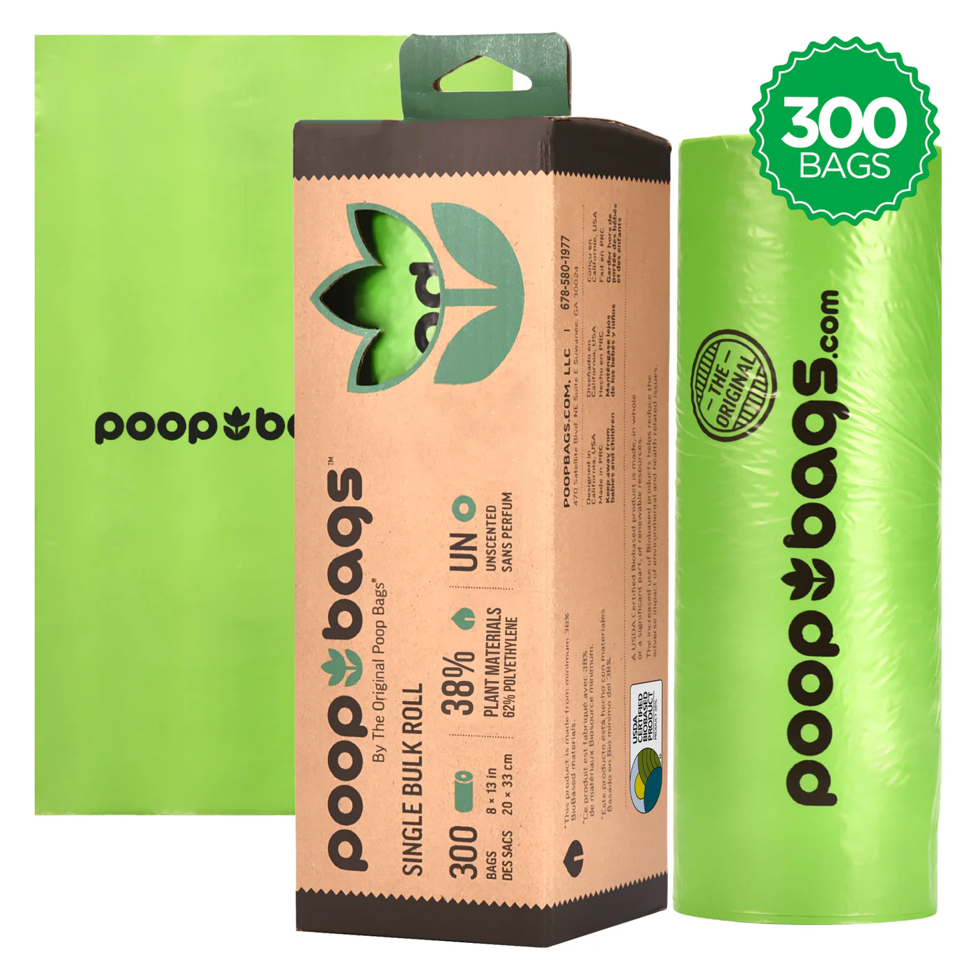 Poop Brand 300Ct The Original Poop Bags Bulk Roll