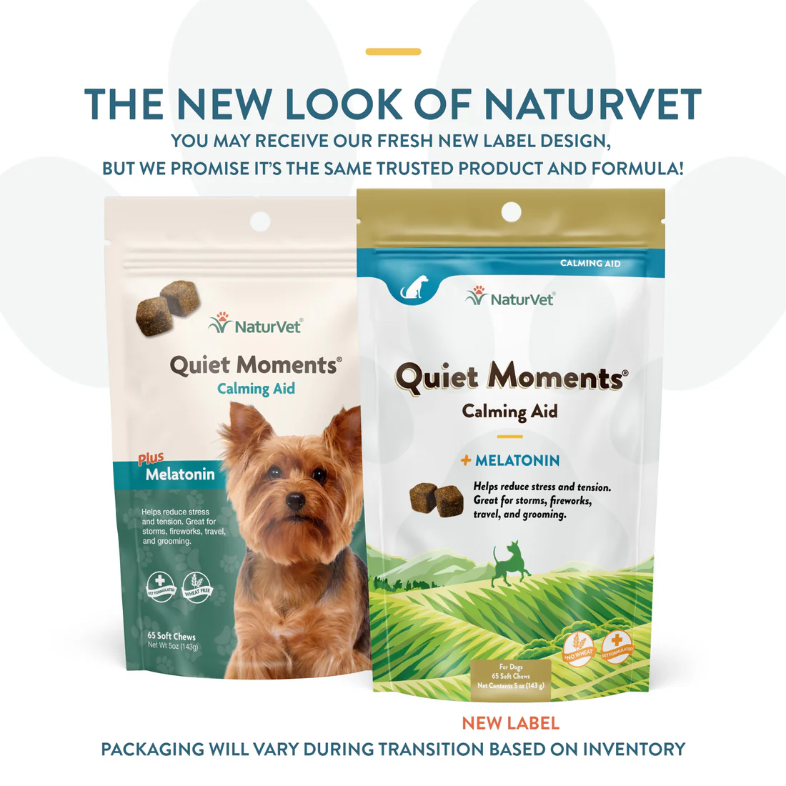 65Ct NaturVet Dog Quiet Moments Calm Chews