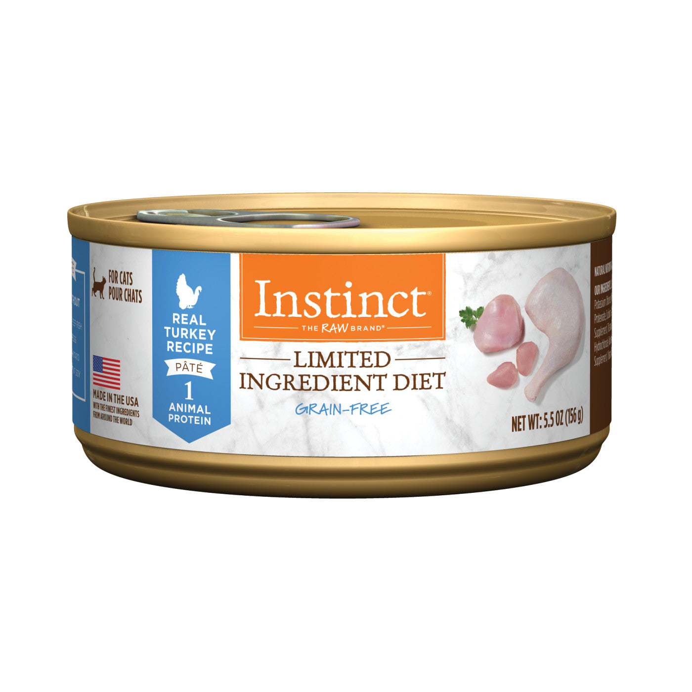 Alimento húmedo para gatos Instinct Limited de 5,5 oz con ingredientes limitados para todas las etapas de la vida