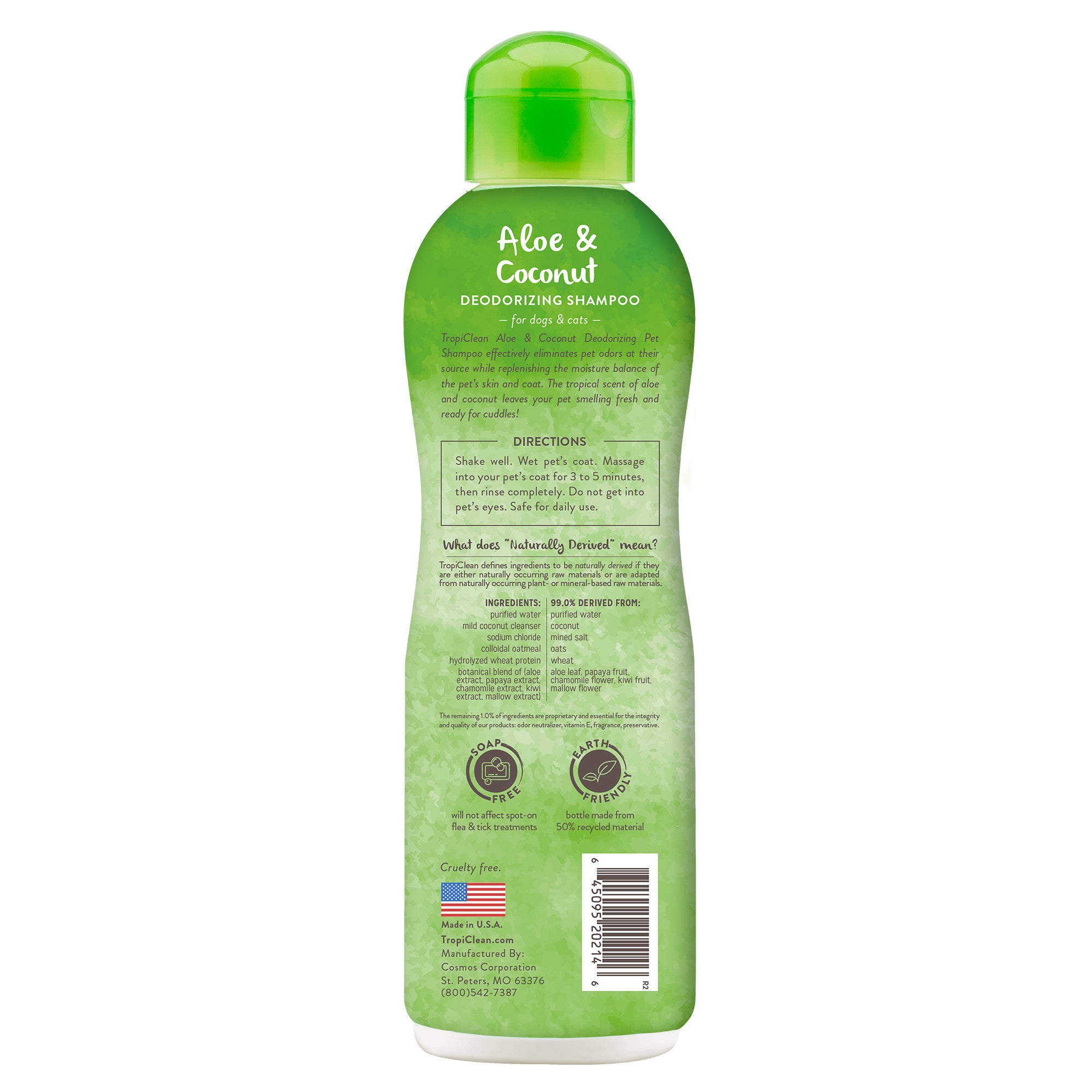 Tropiclean Aloe and Coconut Dog Shampoo (20oz)