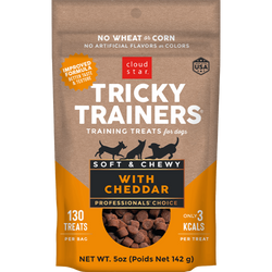 Golosinas para perros Cheddar suaves y masticables Tricky Trainers de 5 oz