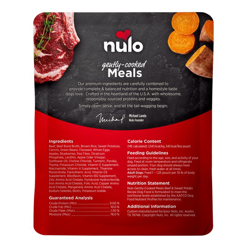 Nulo Dog Gently Cooked Beef & Sweet Potato Pouch (9oz)