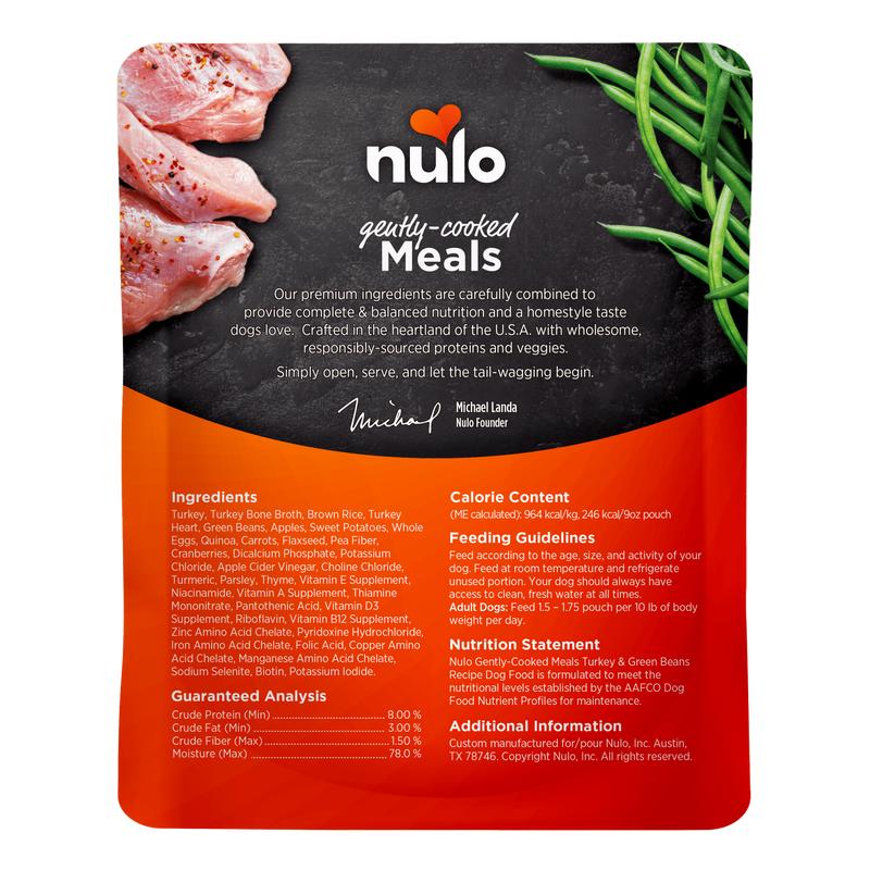 Nulo Dog Gently Cooked Turkey & Green Beans Pouch (9oz)
