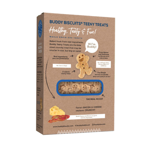 Buddy Biscuits Crunchy Teeny Treats de 16 oz, tocino y queso 