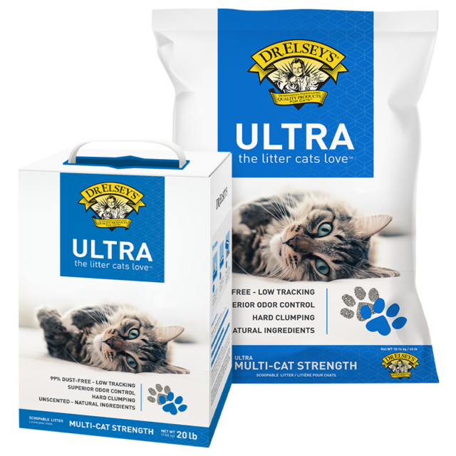 Arena para gatos ultrasin perfume del Dr. Elsey's de 40 libras