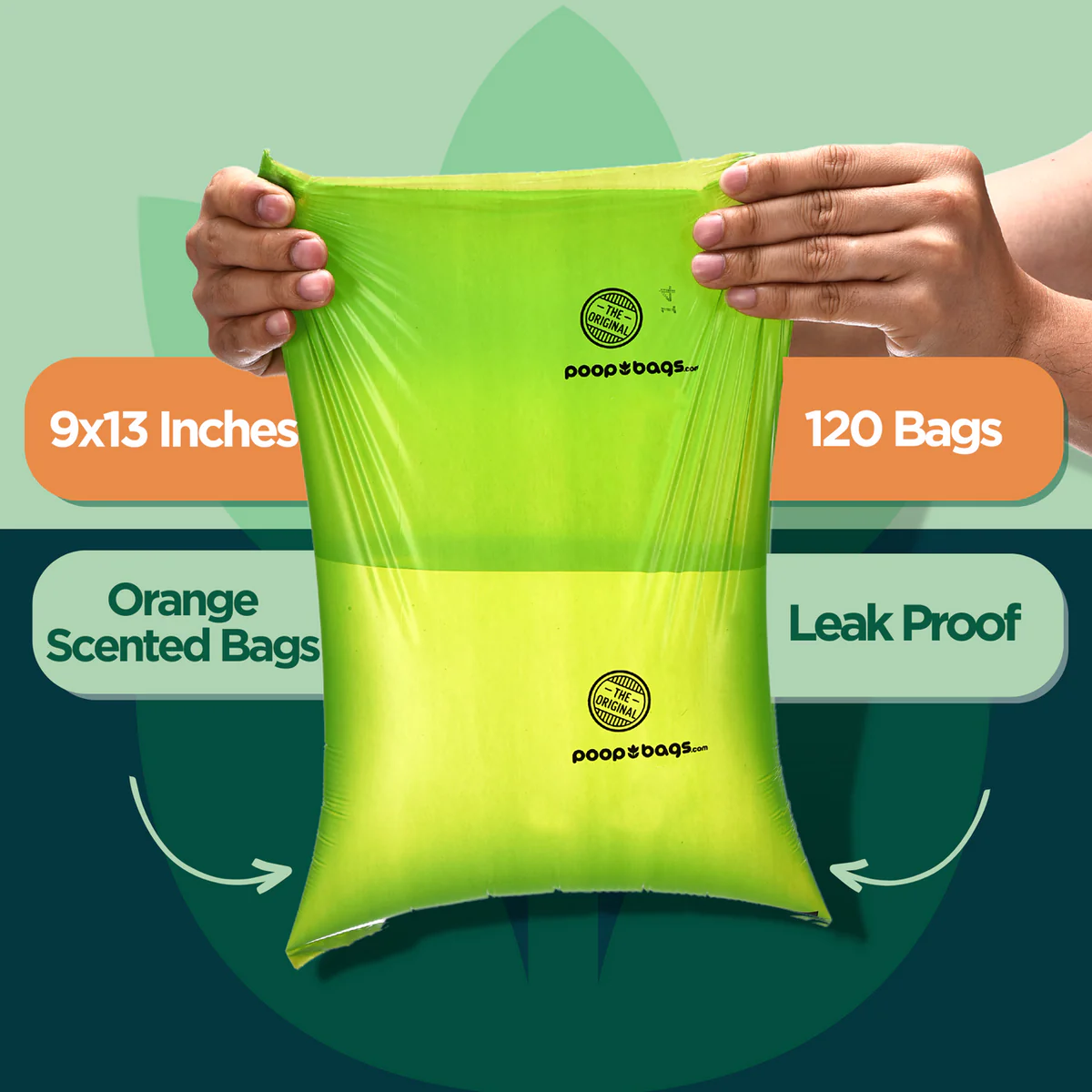 120 quilates The Original Poop Bags con aroma a naranja