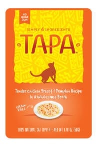 Adornos de comida para gatos con tapa de pollo y calabaza de 1.76 oz