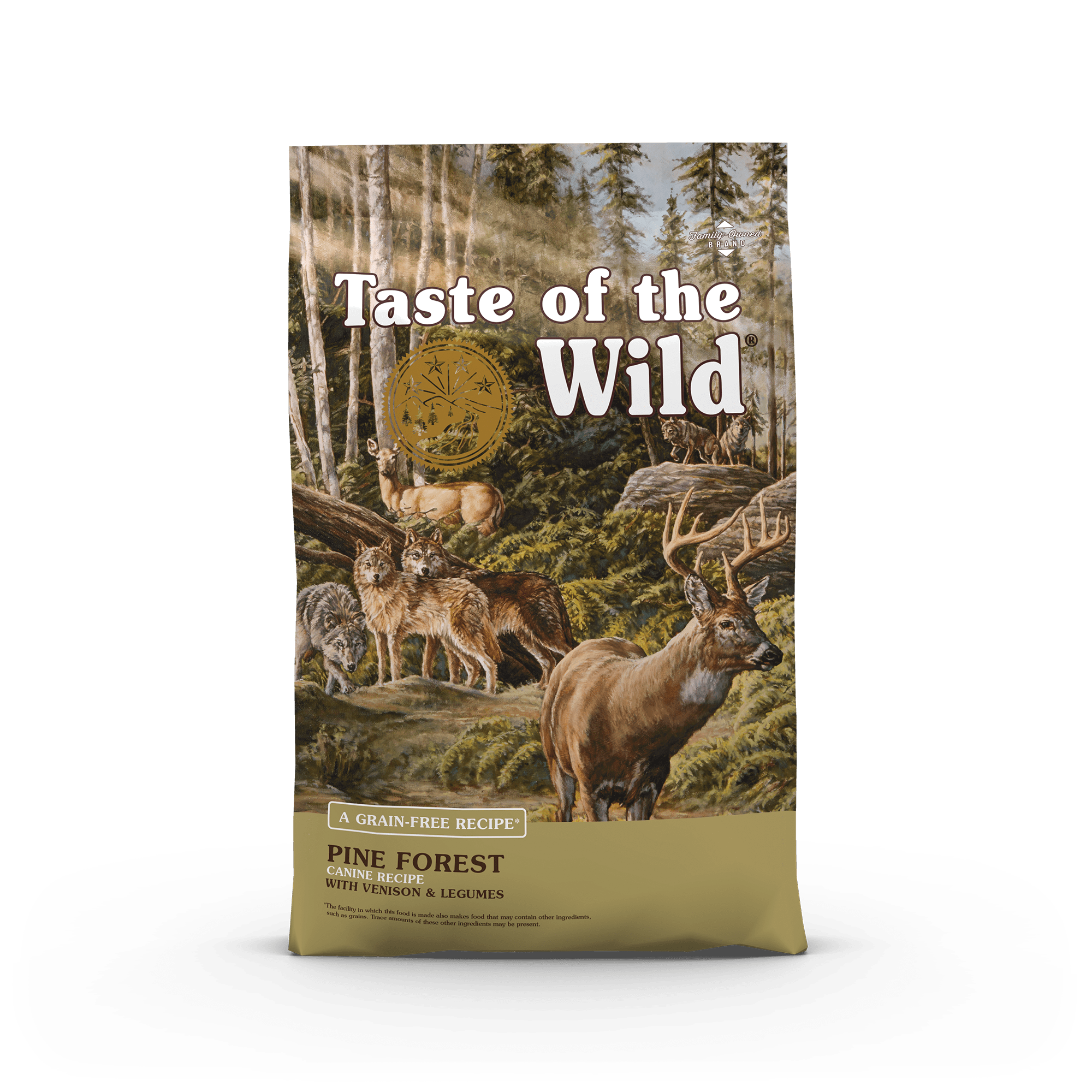 Alimento canino de venado y legumbres de bosque de pinos para adultos Taste of the Wild de 14 libras 