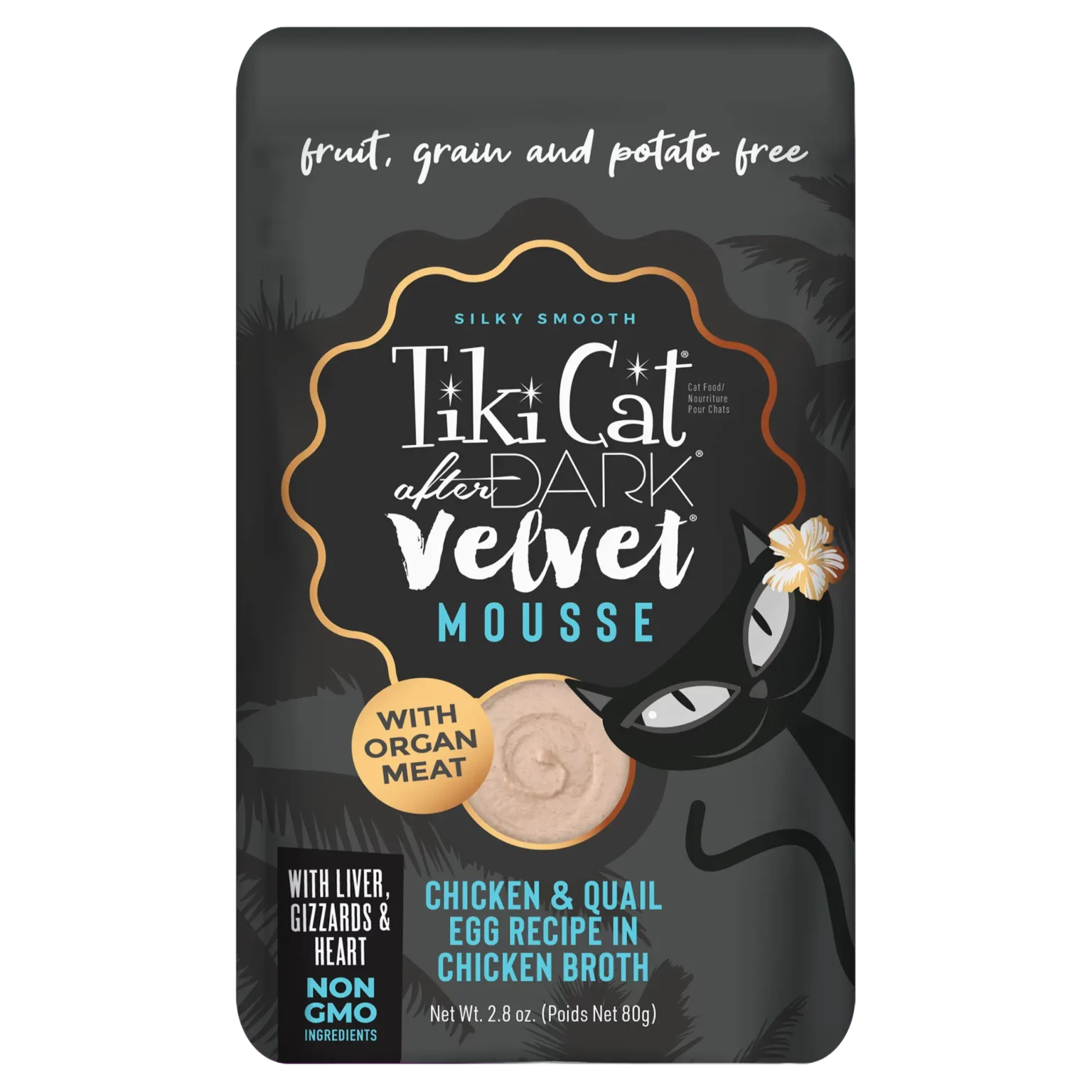 Tikicat Adult After Dark Velvet Mousse Chicken and Quail Egg (2.8oz)