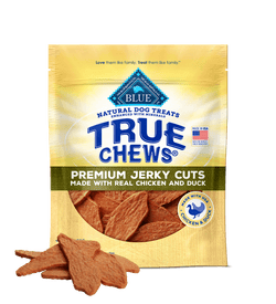 10 oz Blue Buffalo True Chews Jerky Cuts golosinas para perros de pollo y pato