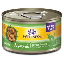 Wellness Complete Health, bocados para adultos, cena de pavo, comida húmeda para gatos, 5,5 oz