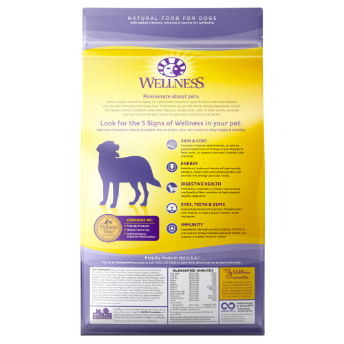 5 lb Wellness Complete Health Alimento para perros con pollo y guisantes para adultos con peso saludable