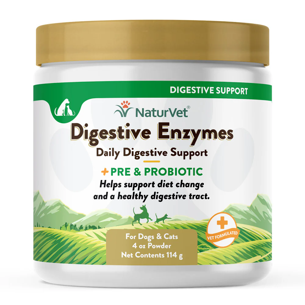 4oz NaturVet Dog Digestive Enzymes Powder