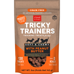 Tricky Trainers, 12 oz, golosinas suaves y masticables para perros con mantequilla de maní sin granos