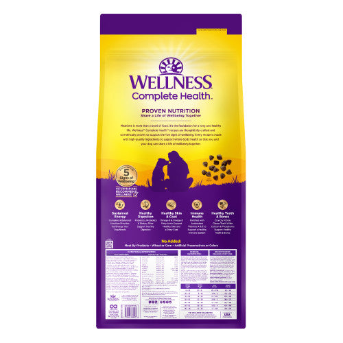 Alimento para perros adultos con pollo y avena Wellness Complete Health de 26 lb