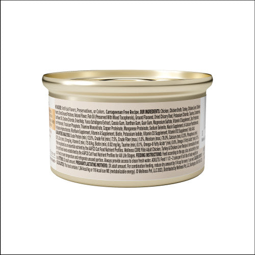Wellness Core All Life Stages Paté de pollo, pavo y hígado de pollo, 5.5 oz, comida húmeda para gatos