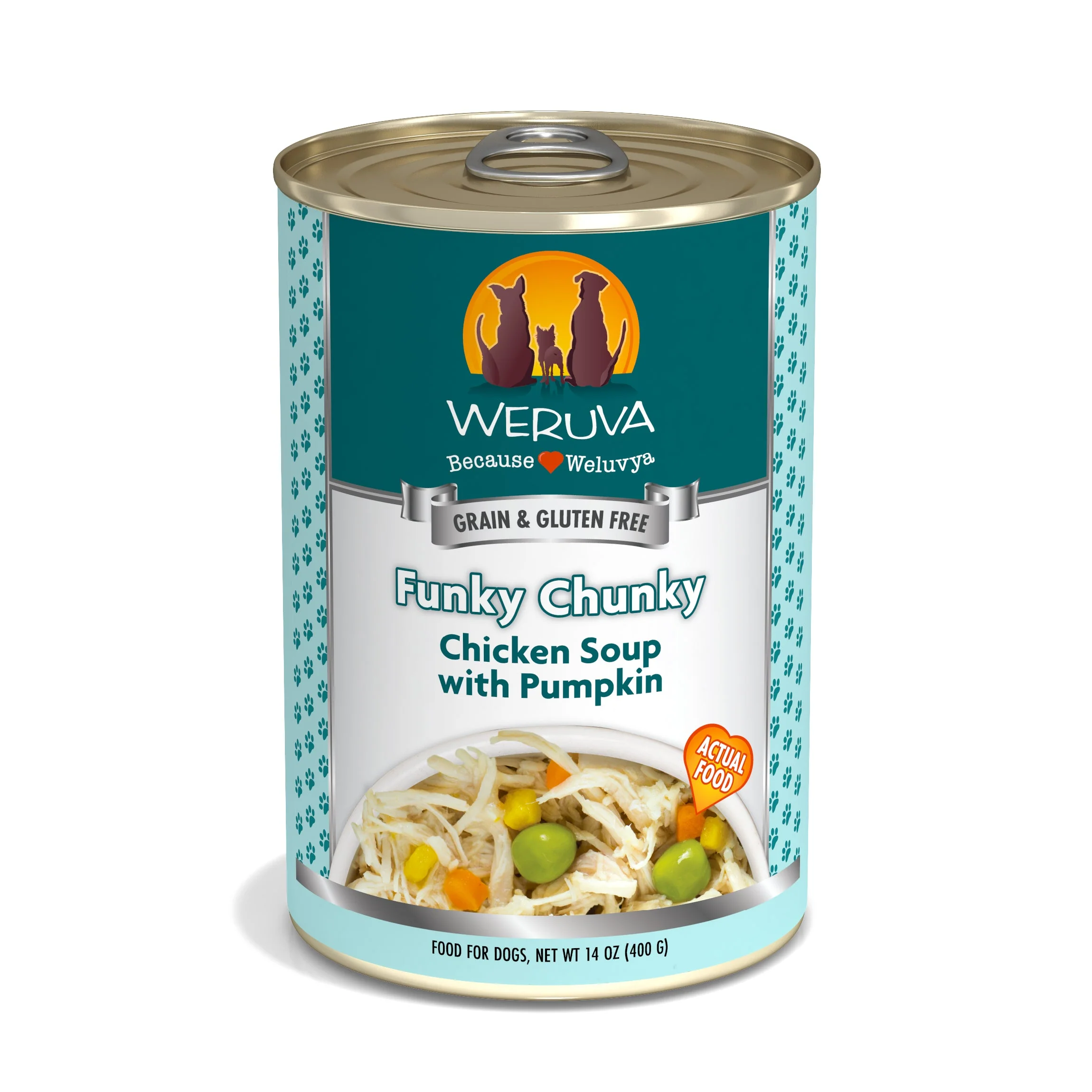 Comida húmeda con trozos para perros Weruva Funky de 14 oz