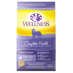 5 lb Wellness Complete Health Alimento para perros con pollo y guisantes para adultos con peso saludable