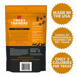 Golosinas para perros Cheddar suaves y masticables Tricky Trainers de 5 oz