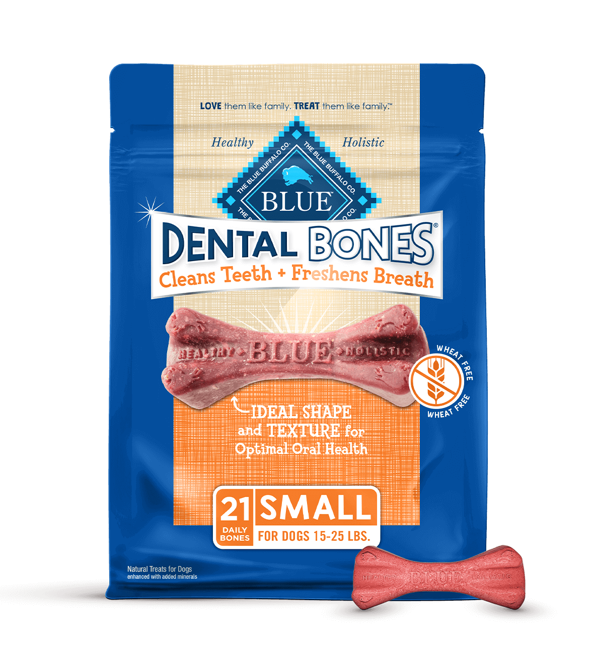 Galletas crujientes para perros Blue Buffalio Blue Bones de 12 oz, huesos pequeños con carne de res real