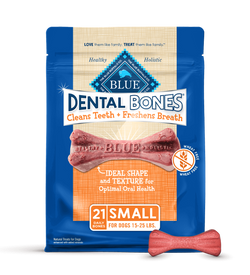 Galletas crujientes para perros Blue Buffalio Blue Bones de 12 oz, huesos pequeños con carne de res real