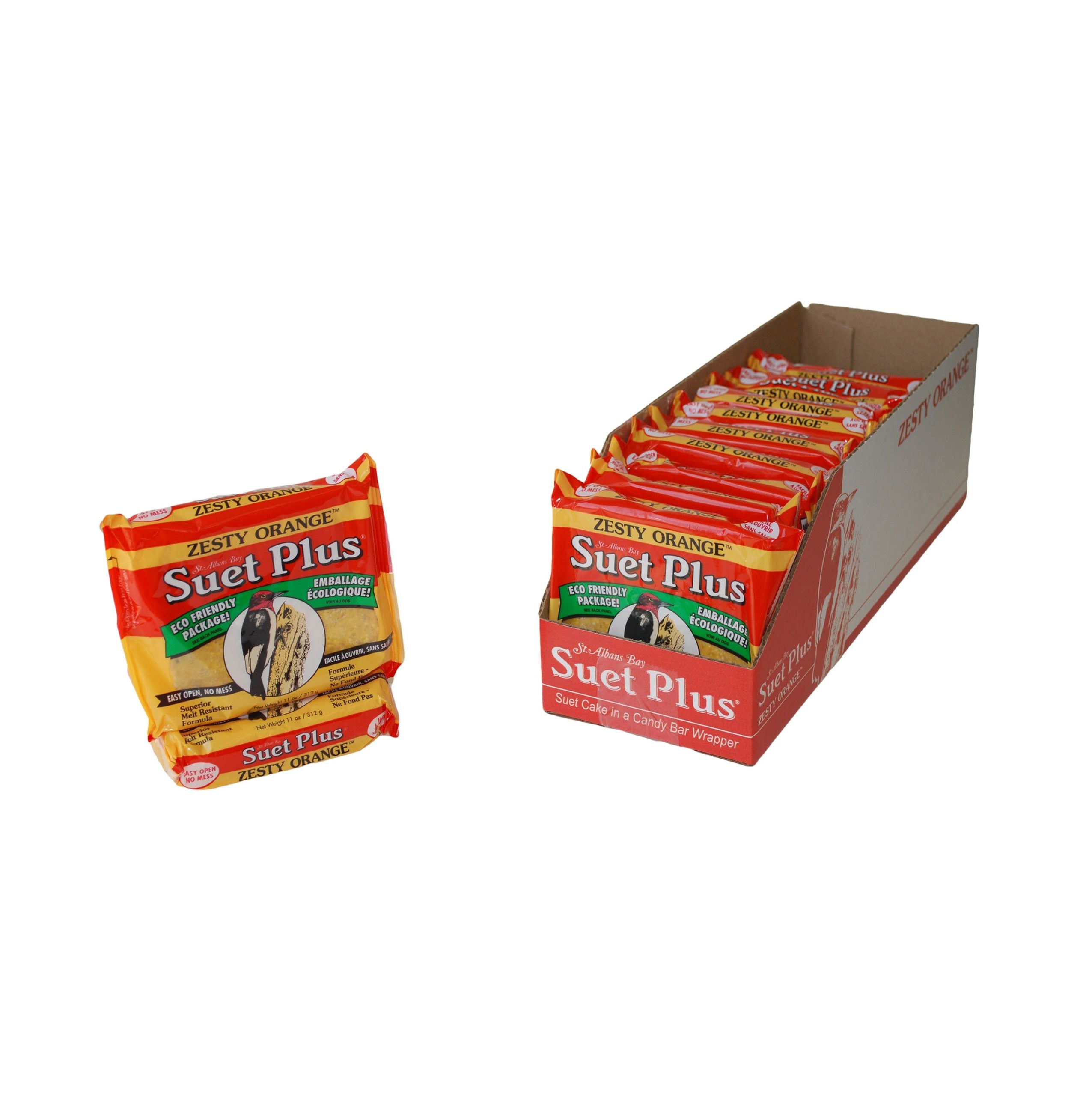 Tortas de sebo para pájaros con mezcla de naranja picante St Albans de 11 oz