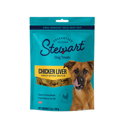 3oz Stewarts Treats Golosinas para perros liofilizadas de hígado de pollo