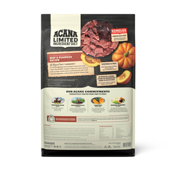 Alimento para perros de dieta con ingredientes limitados Acana Adult, carne de res y calabaza, 13 lb