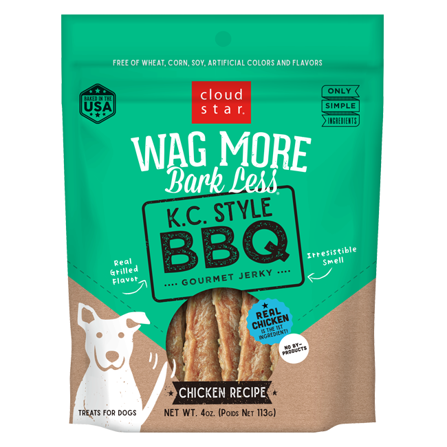 Golosinas para perros Wagmore Grain Free Jerky KC BBQ de 10 oz