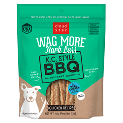 Golosinas para perros Wagmore Grain Free Jerky KC BBQ de 10 oz