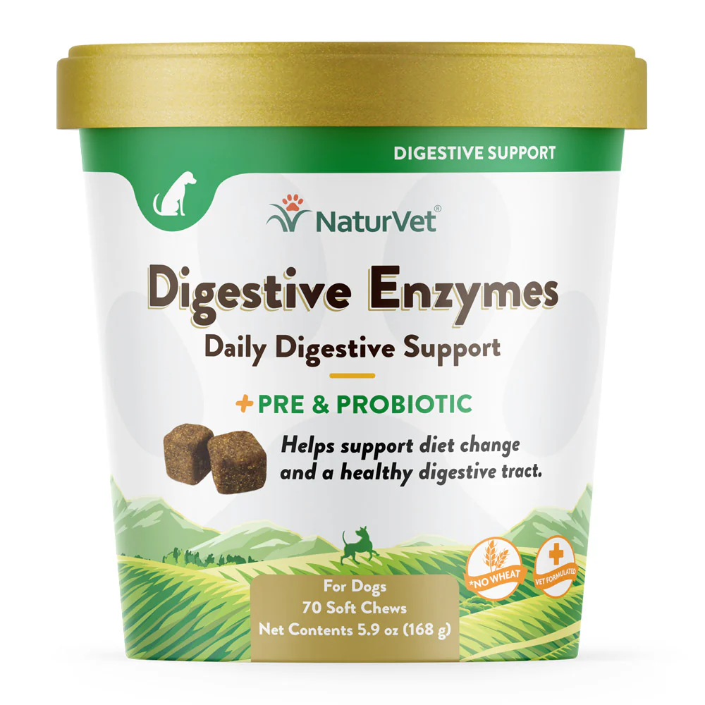 70Ct NaturVet Dog Digestive Enzyme Chews