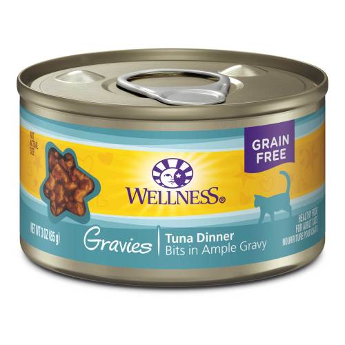 3oz Wellness Complete Health Gravies para adultos Atún Entree Comida húmeda para gatos