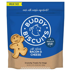 Buddy Biscuits, 3.5 oz de golosinas crujientes para perros con tocino y queso 