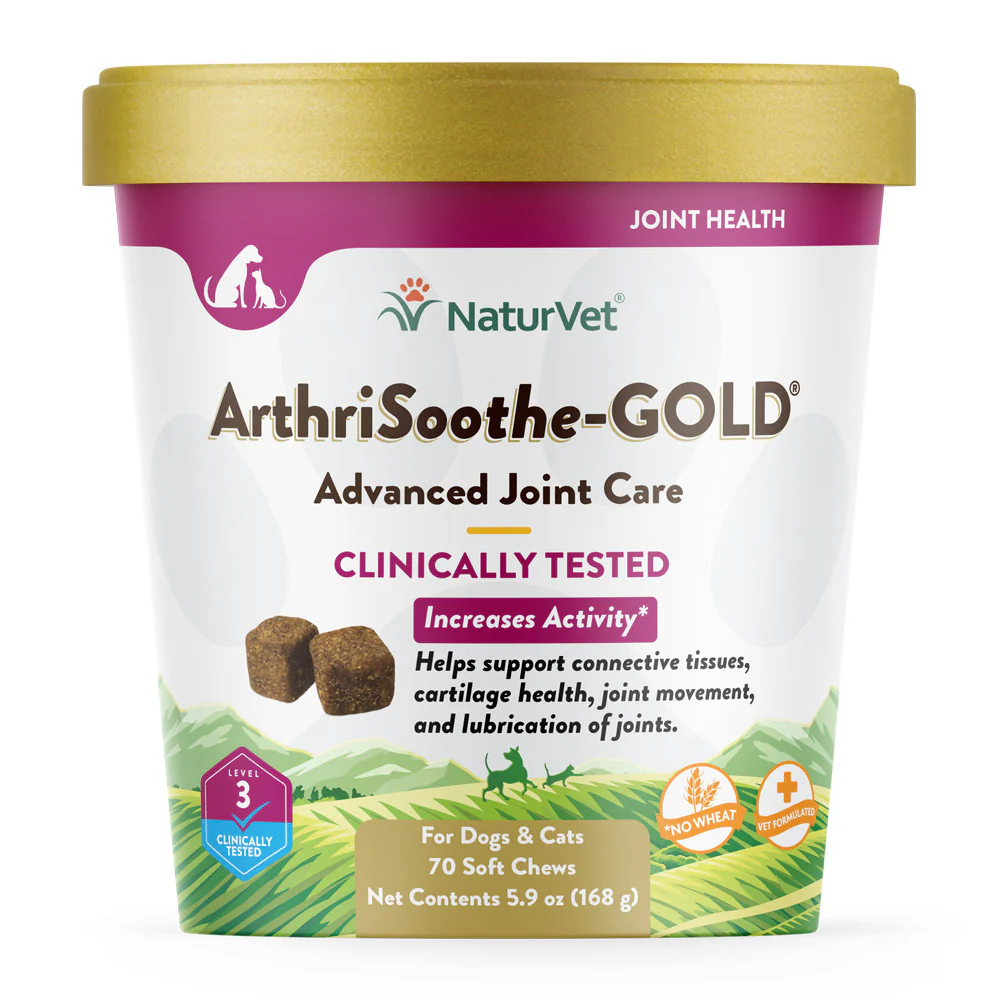 70Ct NaturVet Dog Arthrisoothe Gold Advanced Joint Care