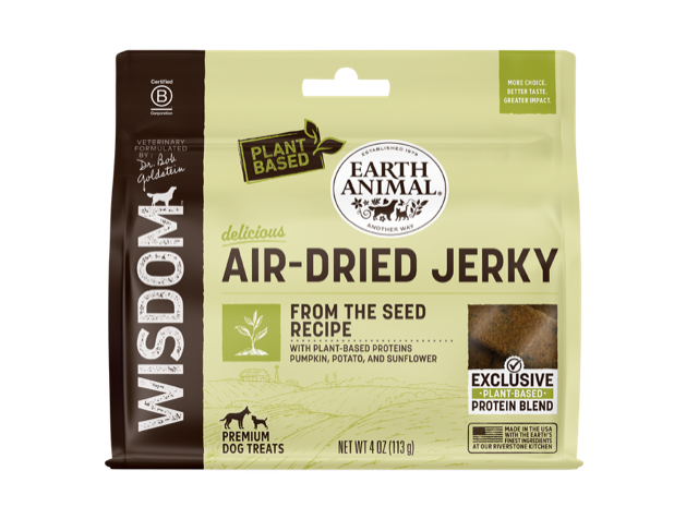 Alimento seco para perros Earth Animal Wisdom de 4 oz secado al aire a partir de semillas