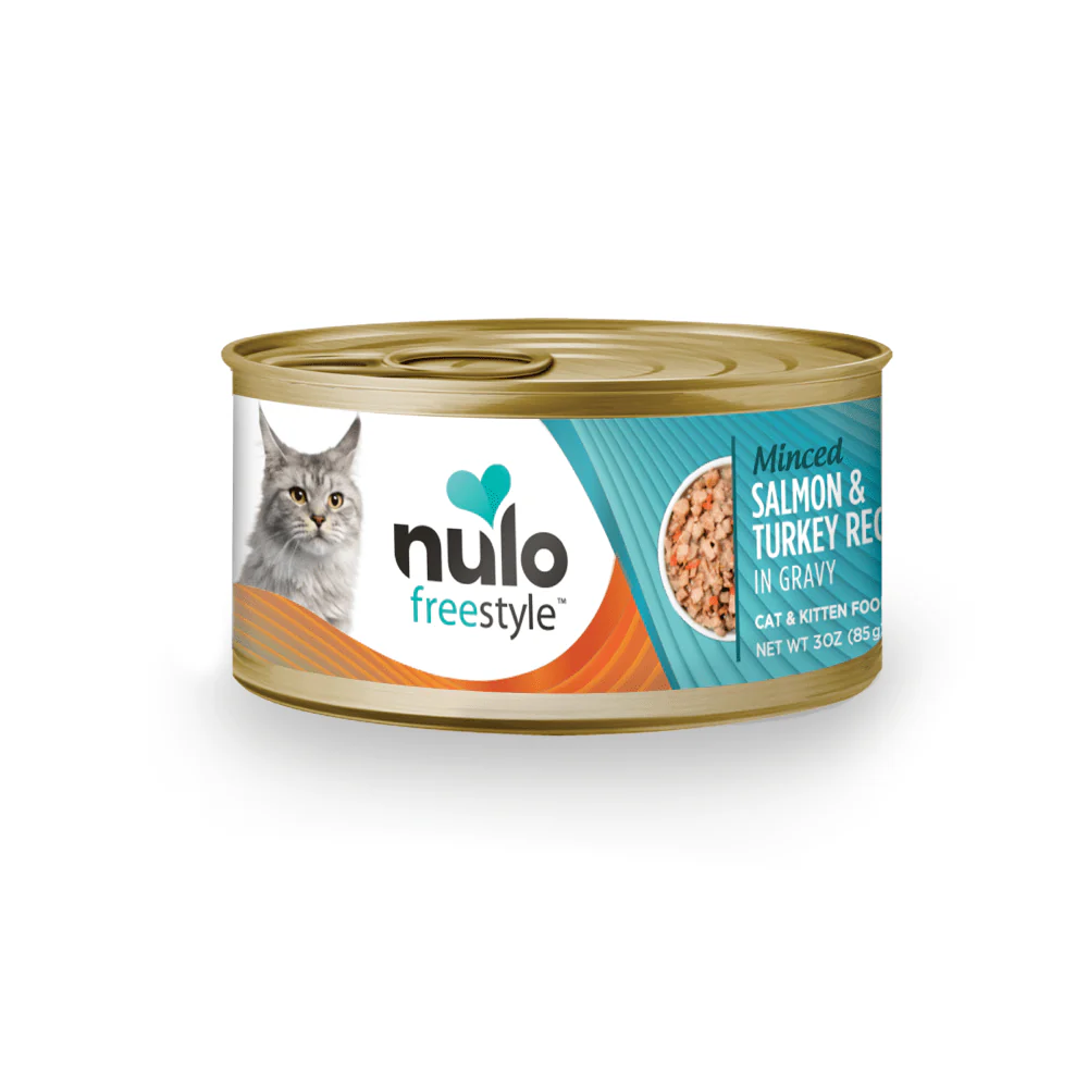 Nulo Adult & Kitten Minced Freestyle Grain Free Salmon and Turkey in Gravy Cat Food (3oz)