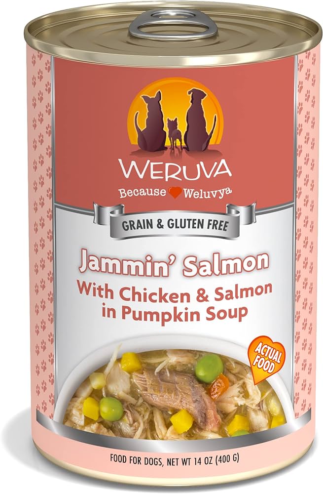 Comida húmeda para perros Weruva Jammin' Salmon de 14 oz