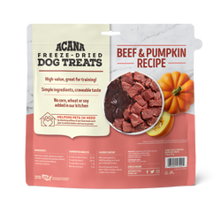 Golosinas para perros Acana de carne liofilizada y calabaza de 3,25 oz