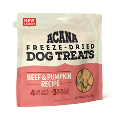 Golosinas para perros Acana de carne liofilizada y calabaza de 3,25 oz