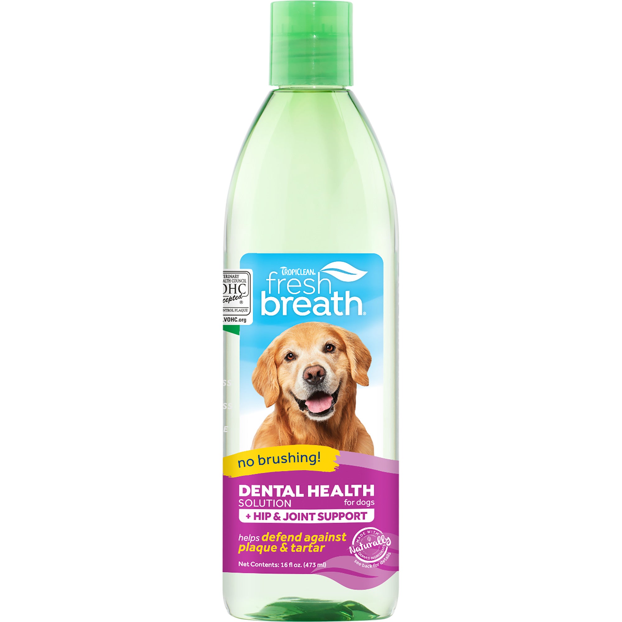 Solución para perros Tropiclean Dental Health para cadera y articulaciones de 16 oz