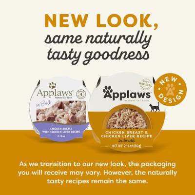 Applaws Cat Grain Free Chicken Breast With Liver In Broth Peel Dish (2.47oz)