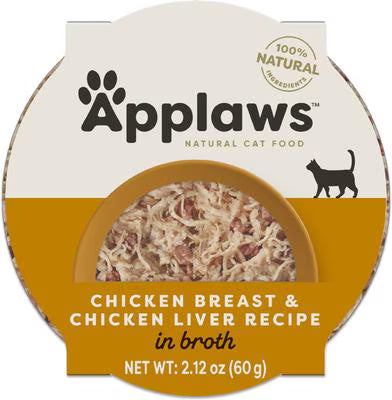 Applaws Cat Grain Free Chicken Breast With Liver In Broth Peel Dish (2.47oz)