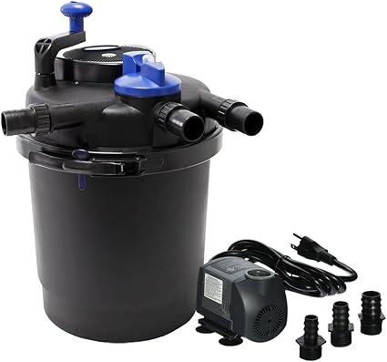 CPF-2500 Bio Pressure Pond Filter with 13w Clarifier with 1200 GPH Pump, Up to 1600 Gallon